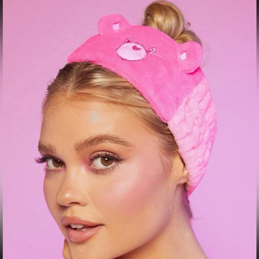 Care Bears Headband, Plush Pink Headband, Spa Headband, Care Bears Hair Band